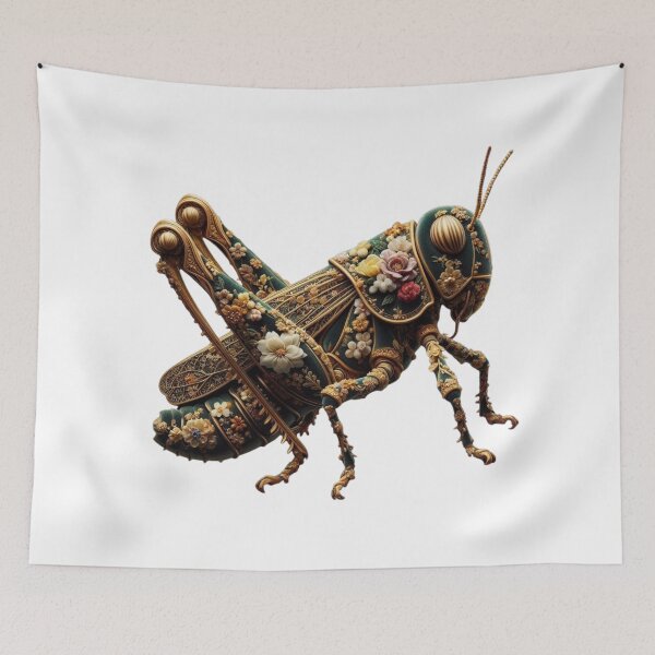 Item preview, Exquisite Artisanal Grasshopper Illustration - Unique Redbubble Find designed and sold by MiszungART.