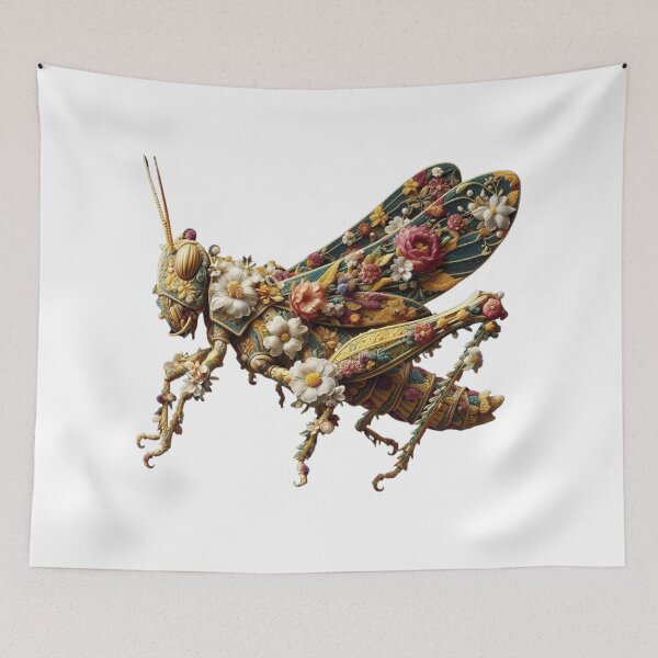 Item preview, Elegant Grasshopper Art: Unique Insect Design for Redbubble designed and sold by MiszungART.