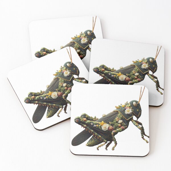 Item preview, Grasshopper - Exquisite Floral Artwork designed and sold by MiszungART.