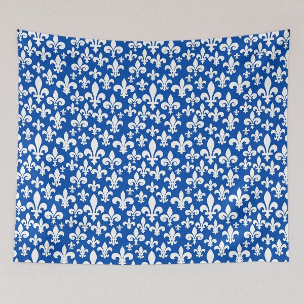 Item preview, Quebec fleur de lys blanc sur fond bleu designed and sold by FatBirdie.