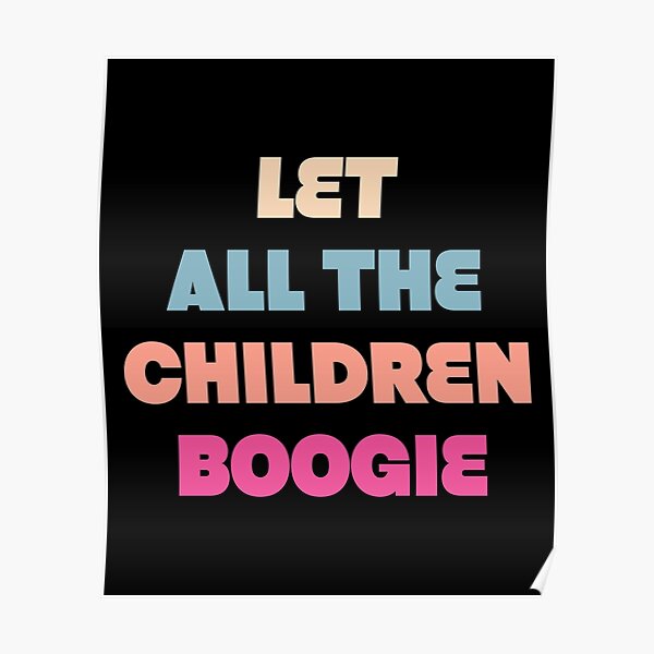 Kinder Boogie - David Bowie inspirierte Hemden Poster