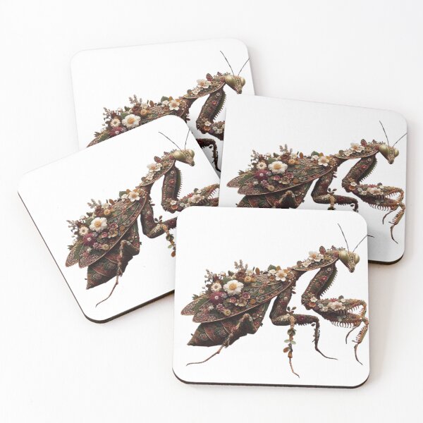 Item preview, Floral Art Mantis Illustration - Unique Nature-Inspired Decor designed and sold by MiszungART.
