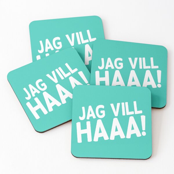Item preview, Ja vill haaa! (vit text) designed and sold by knappidesign.