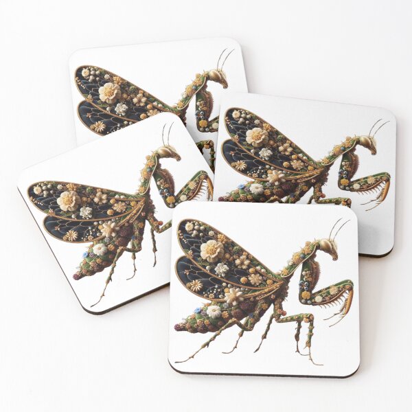 Item preview, Floral Mantis Artwork - Unique Botanical Insect Design designed and sold by MiszungART.