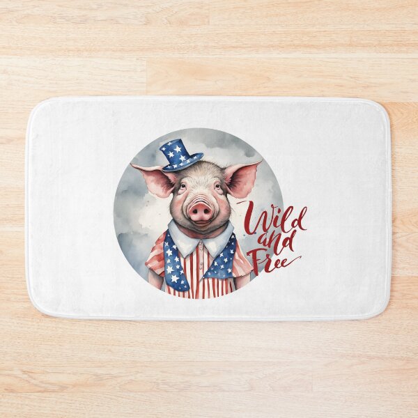 Item preview, Wild and Free Patriotic Pig Swine Independence designed and sold by dcohea.