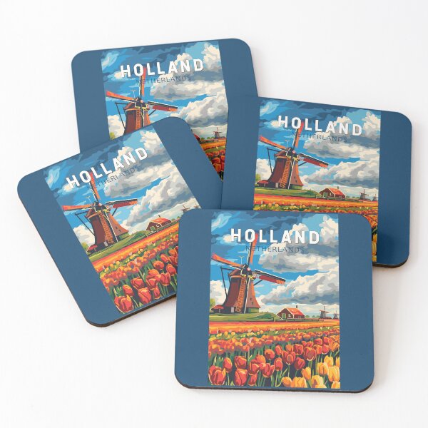Item preview, Holland Netherlands Travel Art Vintage designed and sold by KrisSidDesigns.