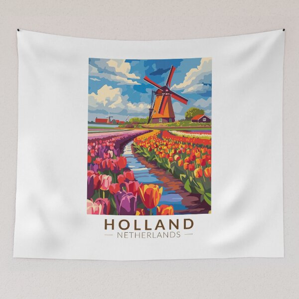 Item preview, Holland Travel Art Vintage designed and sold by KrisSidDesigns.