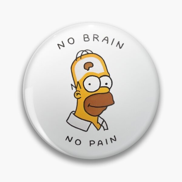 Item preview, No Brain No Pain designed and sold by Sticker Store.