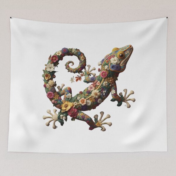 Item preview, Floral Art Lizard - Unique Designer Apparel on Redbubble designed and sold by MiszungART.