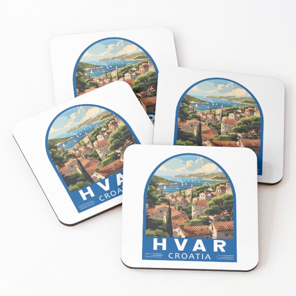 Item preview, Hvar Croatia Travel Art Emblem designed and sold by KrisSidDesigns.