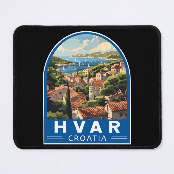 Item preview, Hvar Croatia Travel Art Emblem designed and sold by KrisSidDesigns.