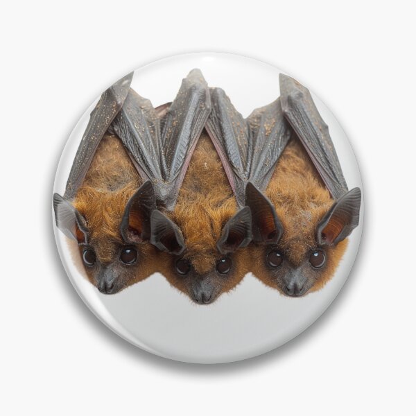 Item preview, Photorealistic Cute Brown Bats Hanging Upside Down designed and sold by HollywoodInked.