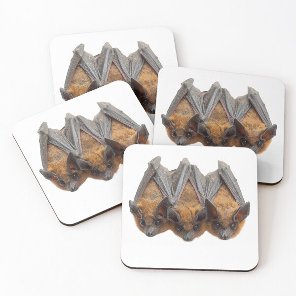 Item preview, Photorealistic Cute Brown Bats Hanging Upside Down designed and sold by HollywoodInked.