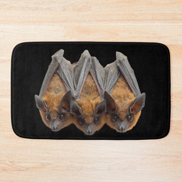 Item preview, Photorealistic Cute Brown Bats Hanging Upside Down designed and sold by HollywoodInked.