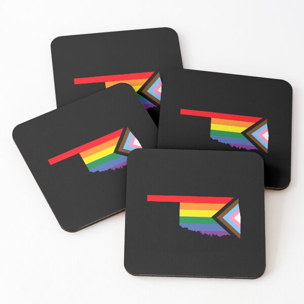 Item preview, Oklahoma Progress Pride Flag - LGBTQ Rainbow Flag designed and sold by shaggylocks.