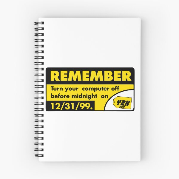 Item preview, Y2K Turn your computer off before midnight - 1999 Y2K Bug Sticker Reproduction  designed and sold by Prometheus31.