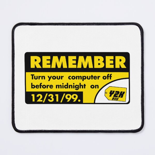 Item preview, Y2K Turn your computer off before midnight - 1999 Y2K Bug Sticker Reproduction designed and sold by Prometheus31.