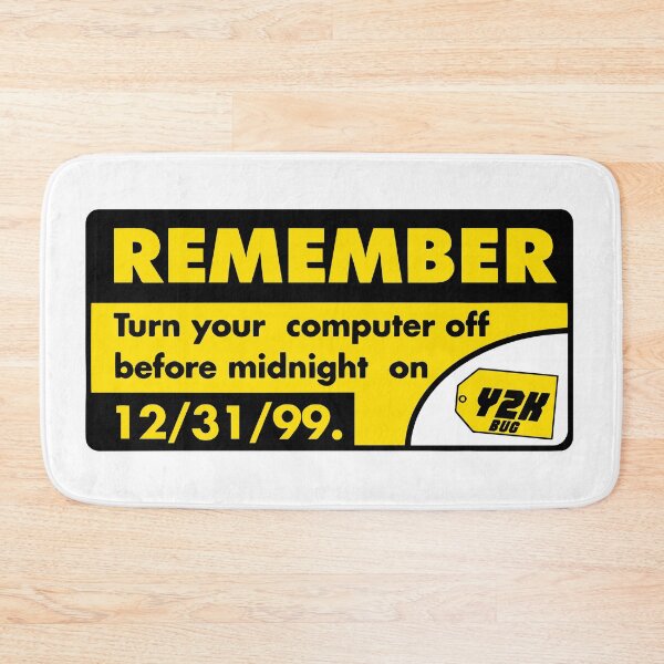 Item preview, Y2K Turn your computer off before midnight - 1999 Y2K Bug Sticker Reproduction  designed and sold by Prometheus31.