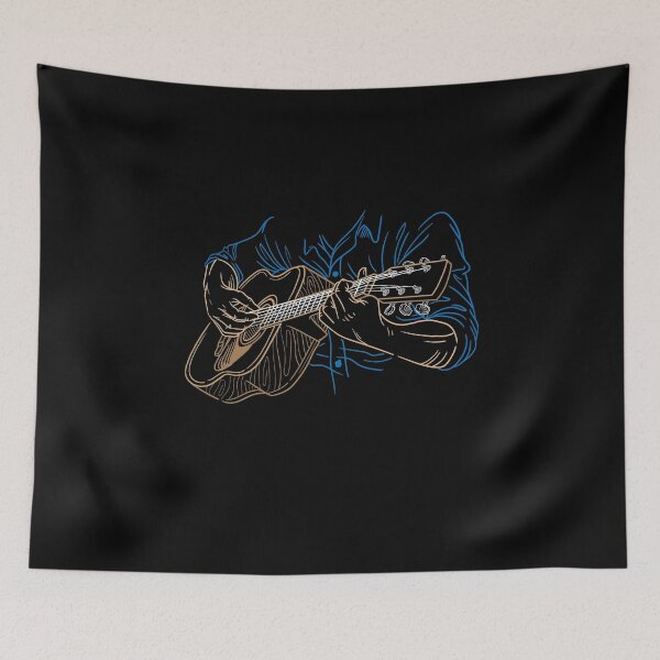 Item preview, Acoustic Guitar Player Drawing Funny Guitarist or Band Gift designed and sold by Captain Mood.