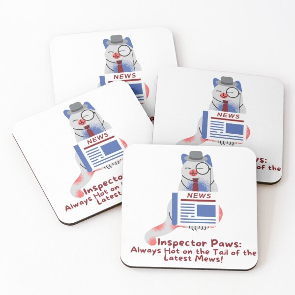 Item preview, "Inspector Paws: Always Hot on the Tail of the Latest Mews" designed and sold by LiteraryPaws.