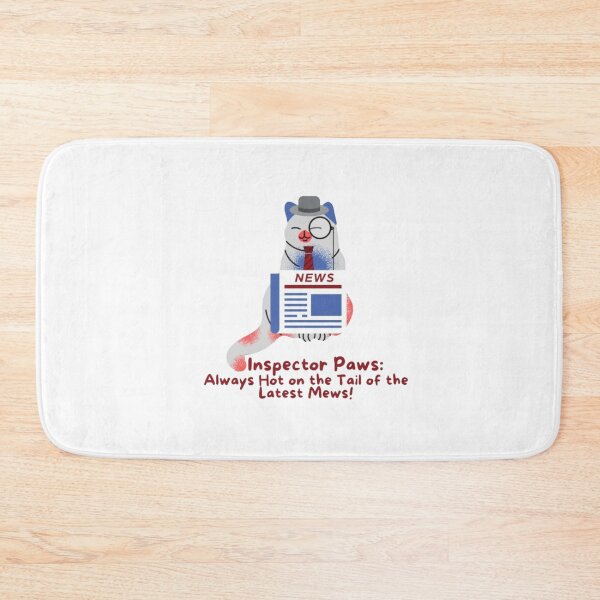 Item preview, "Inspector Paws: Always Hot on the Tail of the Latest Mews" designed and sold by LiteraryPaws.
