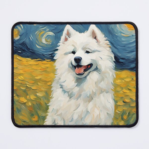 Item preview, Samoyed Oil Painting Print designed and sold by LarkaArt.