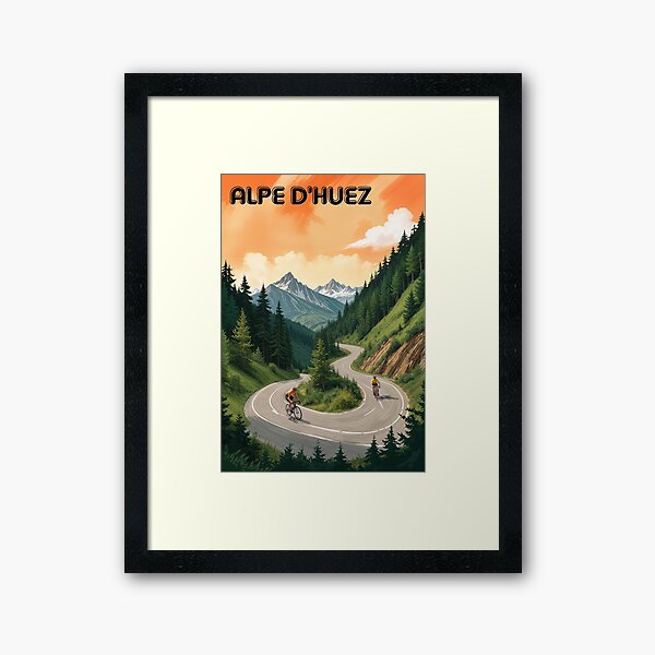 Vista previa del artículo con la obra «El Alpe d'Huez | Ciclismo en Alpe d'huez», diseñado y vendido por TeeARTHY.