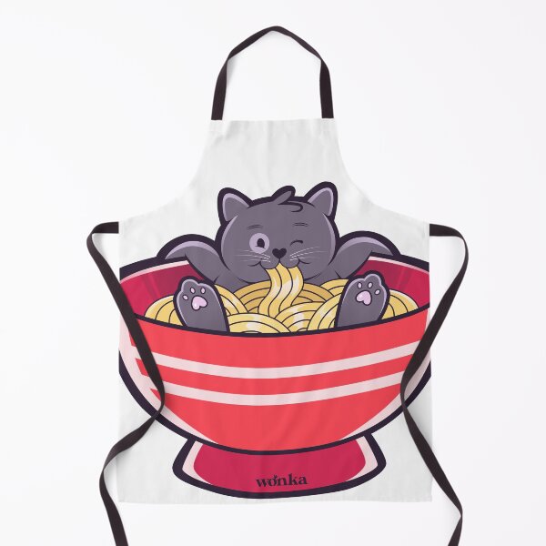 Item preview, Black Ramen Cat designed and sold by WONKAMON.