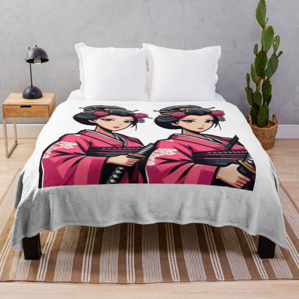 Item preview, Twin samurai geishas with swords and kimono. designed and sold by DudzDesignz.