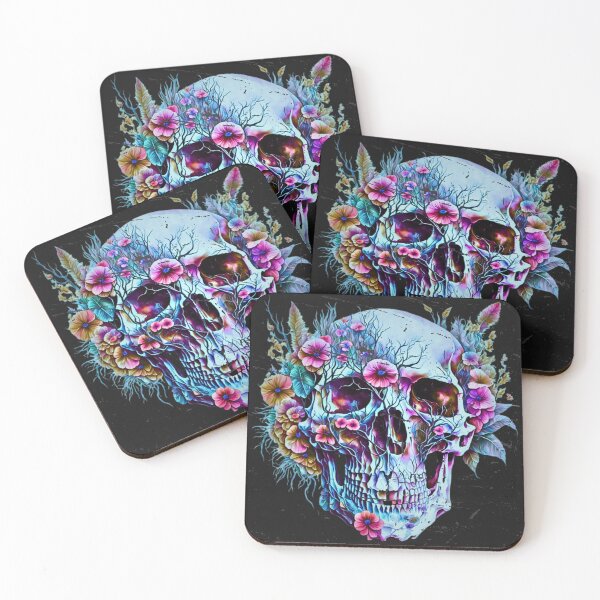 Item preview, Blue Floral Skull designed and sold by Art-home12.