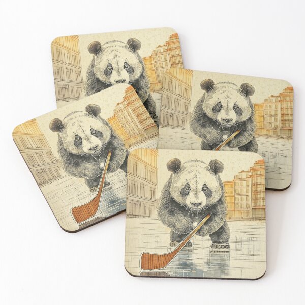 Item preview, AcruxUltra - Vintage hockey panda  designed and sold by AcruxUltra.