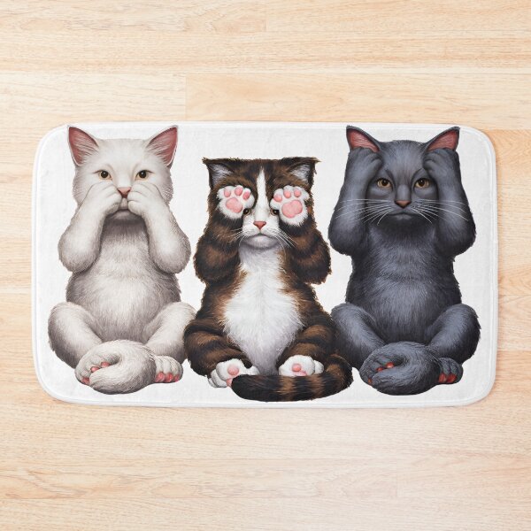 Item preview, 3 funny cute cats designed and sold by kateds14.