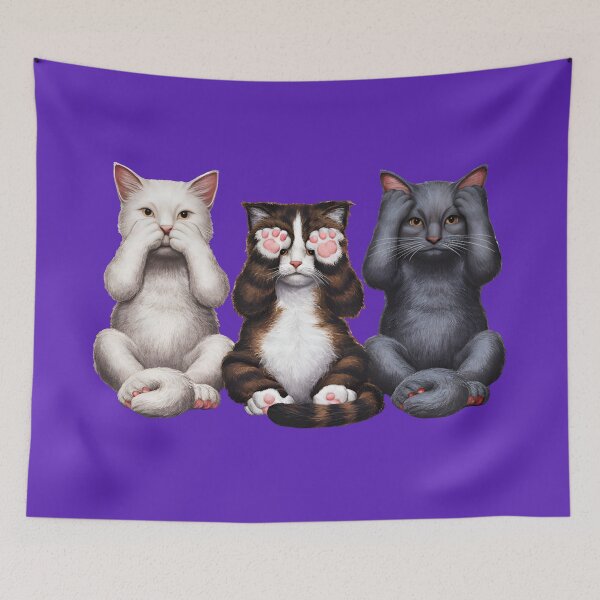 Item preview, 3 funny cute cats designed and sold by kateds14.