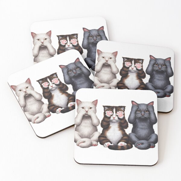 Item preview, 3 funny cute cats designed and sold by kateds14.