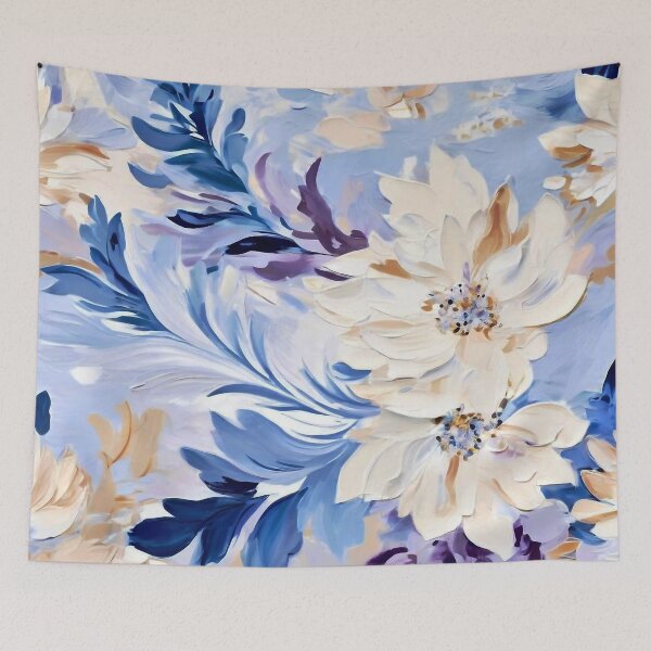 Item preview, Flowers Abstract Oil Painting designed and sold by MoodyMuseArt.