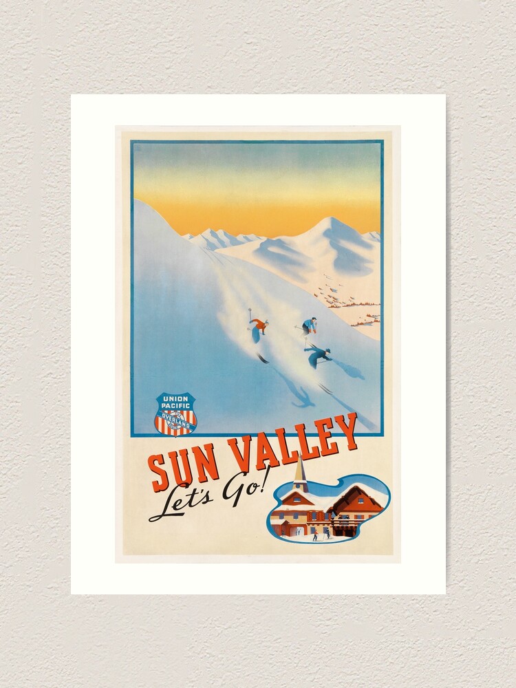 Print on Paper /& Canvas Giclee Poster This Winter Sun Valley Ski Poster 1950