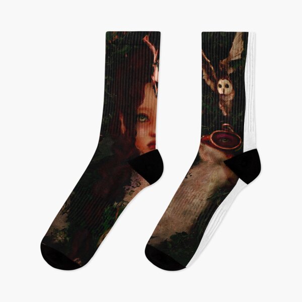 Item preview, Goblincore Art: Anne of Green Gables Dark Cottagecore Portrait watercolor in Soft Surrrealist style designed and sold by Monica Laipple.
