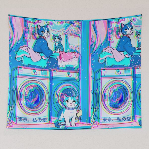 Item preview, Tokyo my love (Cat Laundry Edition) designed and sold by asanaworld.