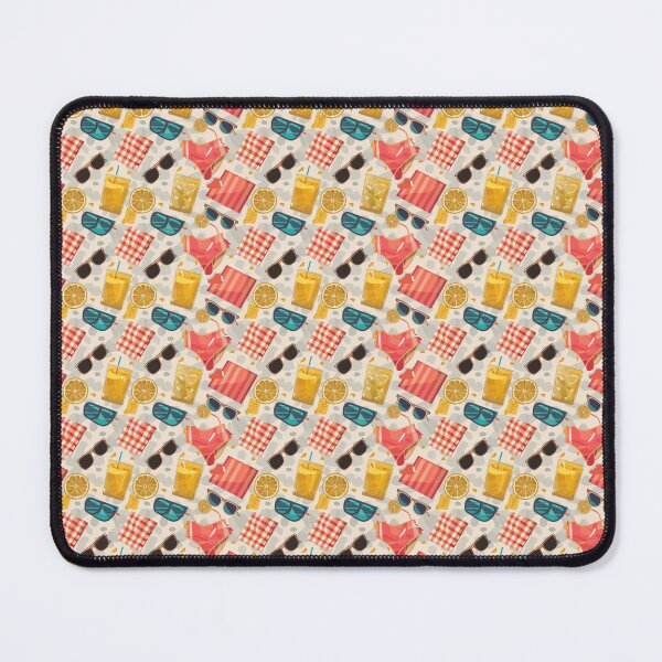 Item preview, Seamless Pattern of Travel Necessities with Flip-Flops and Luggage designed and sold by seelya83.