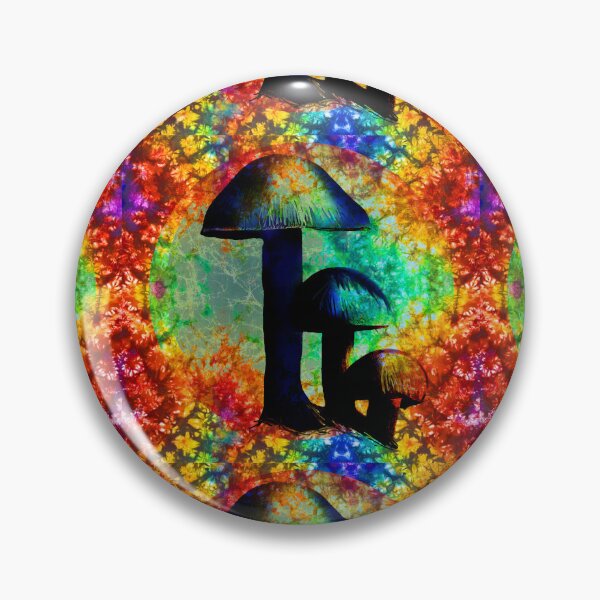 Item preview, Tie Dye Deadheads psychedelic mushrooms rainbow square designed and sold by AuroraXGreen.
