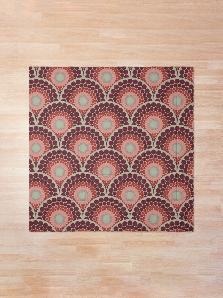 Comforter, Radiant Fashion Week Dot Mandala Art Deco Scallop designed and sold by Triplicate Limited