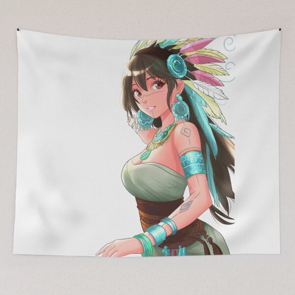 Item preview, Beautiful Pre-Columbian Anime Girl designed and sold by skedel88.