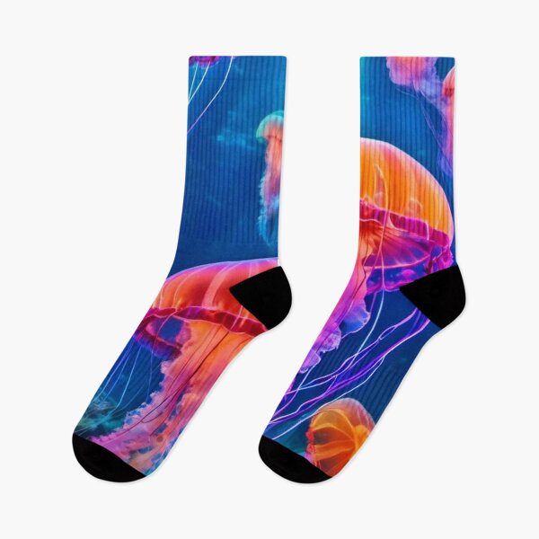 Item preview, Vibrant Underwater Jellyfish Dance designed and sold by Health And Fitness Posts e-Store.