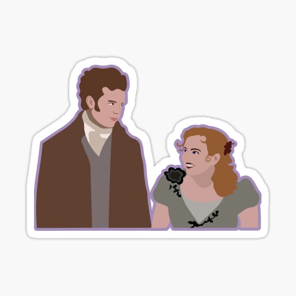 Aperçu de l'œuvre Colin et Penelope — Bridgerton Polin Couple romantique amoureux créée et vendue par XanderWitch Creative.