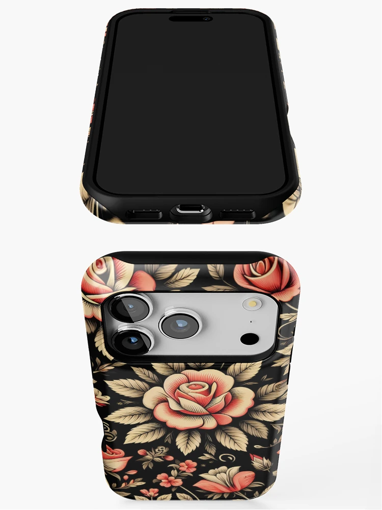 Thumbnail 3 of 4, iPhone Case, Red Roses Floral Pattern designed and sold by GraphicsClub.