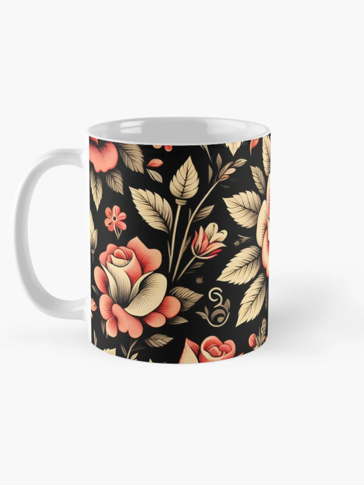 Thumbnail 5 of 6, Coffee Mug, Red Roses Floral Pattern designed and sold by GraphicsClub.