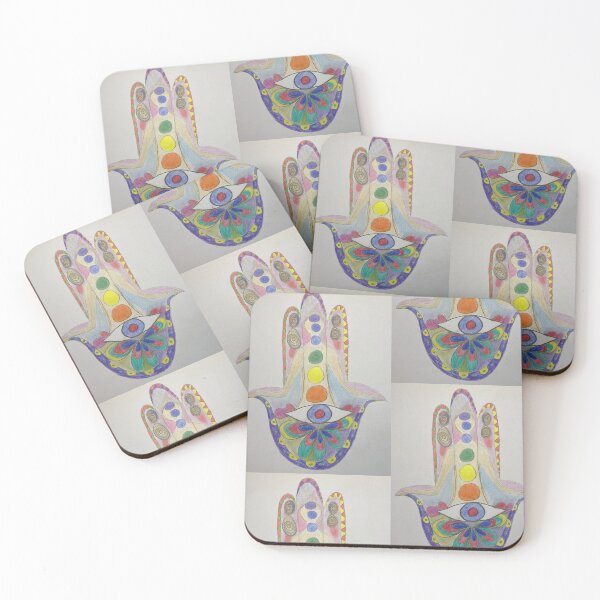 Item preview, Hamsa Hand with person meditating designed and sold by StarseedSoul.