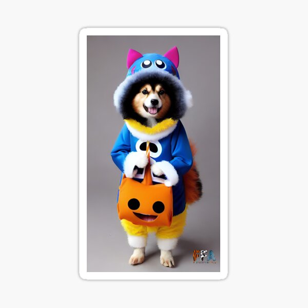 Happy Dog in a Funny Costume #2 Sticker