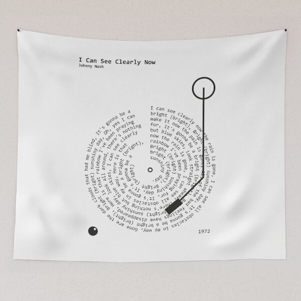 Item preview, I Can See Clearly Now Lyrics Poster designed and sold by MancBusyBee.