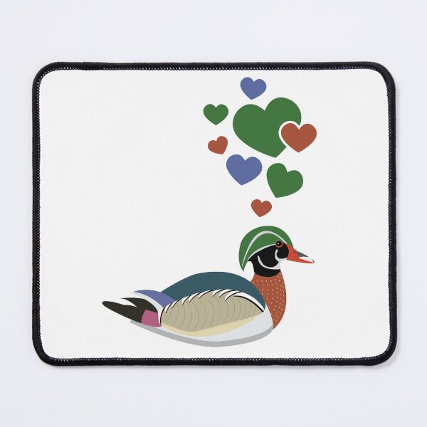 Item preview, Cute Wood Duck With Hearts designed and sold by eternallygifted.